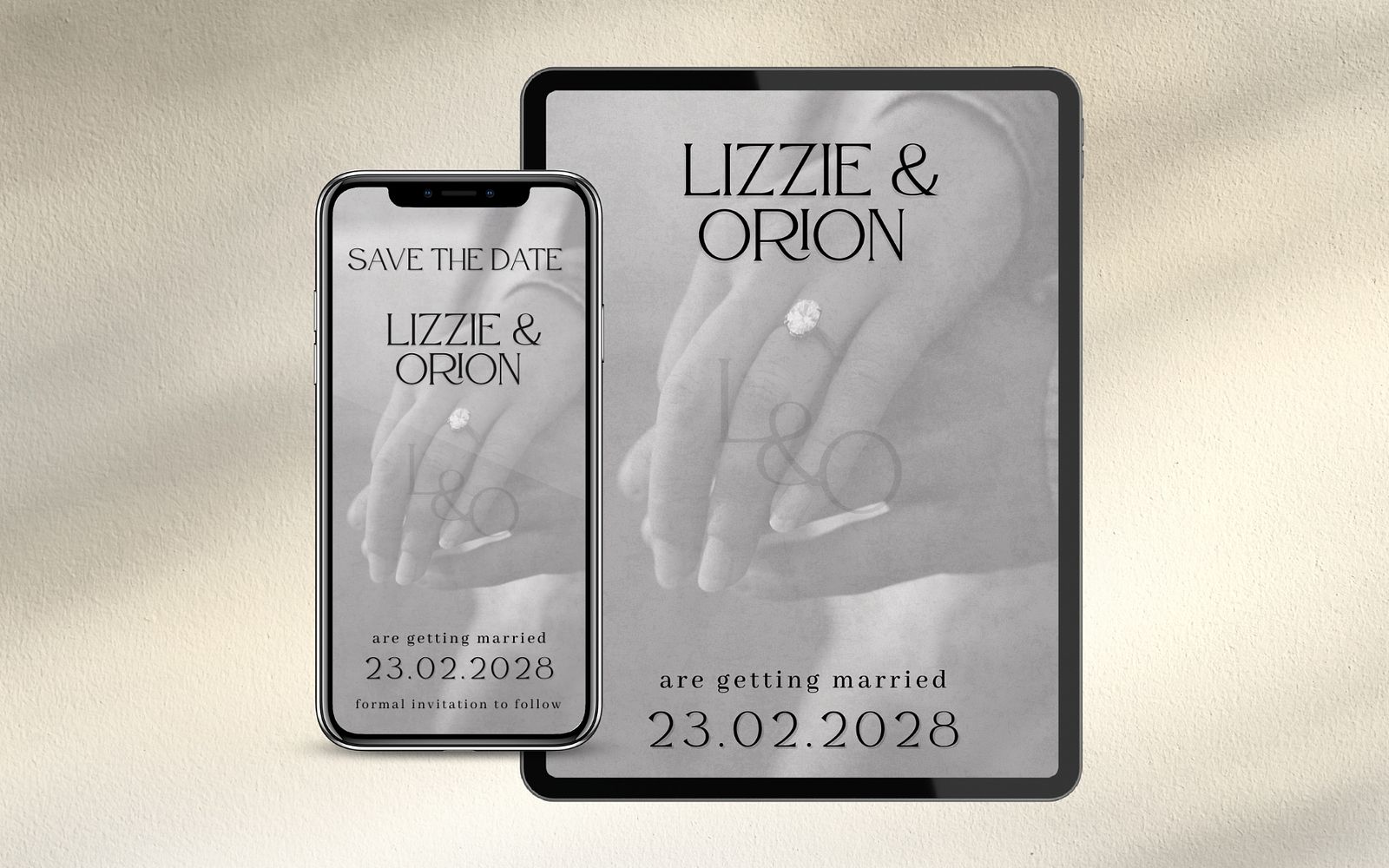 Personalised save the date design