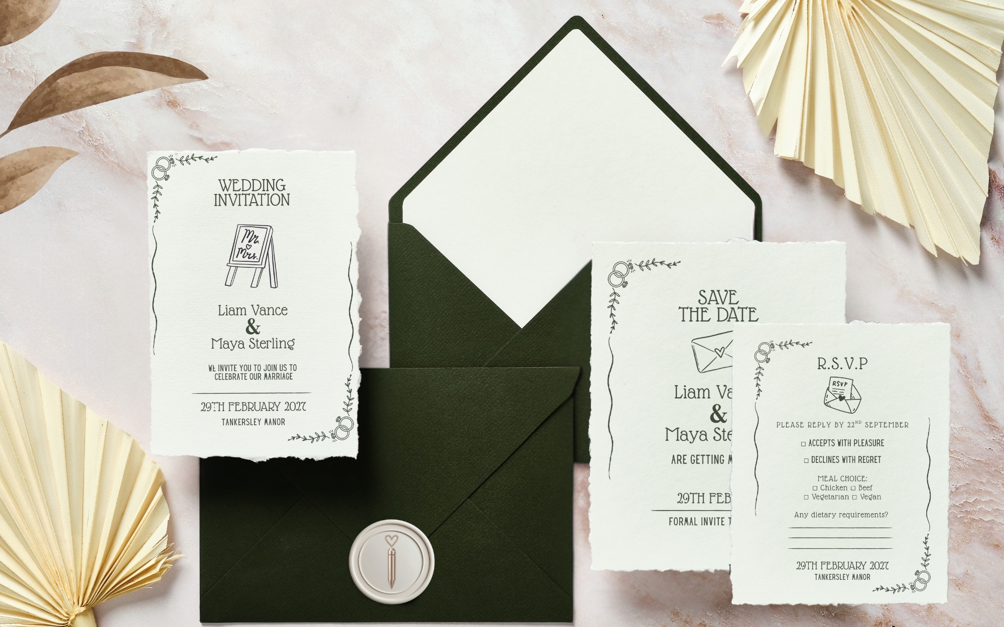 Printed invitation suite